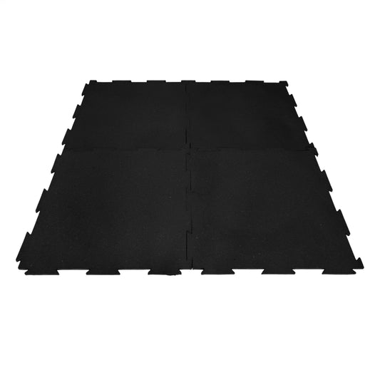 Piso de Caucho 50x50cm 7mm encastrable 1 m2 Negro