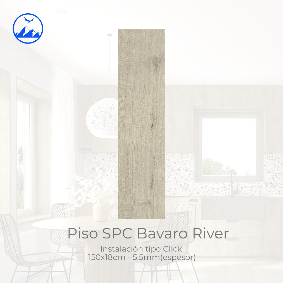 PISO SPC COLOR BÁVARO RIVER ESPESOR 5.5 MM X 2.16 M2