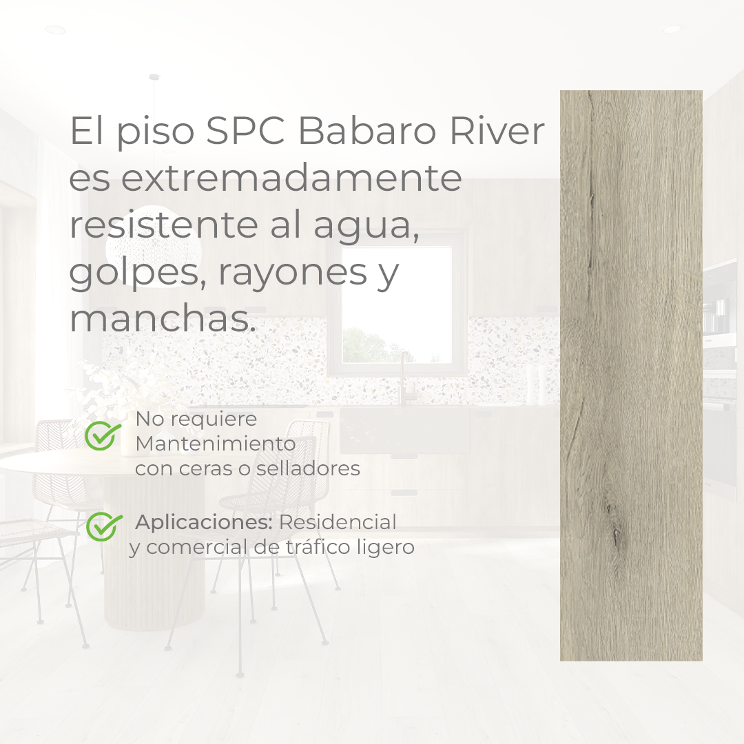 PISO SPC COLOR BÁVARO RIVER ESPESOR 5.5 MM X 2.16 M2