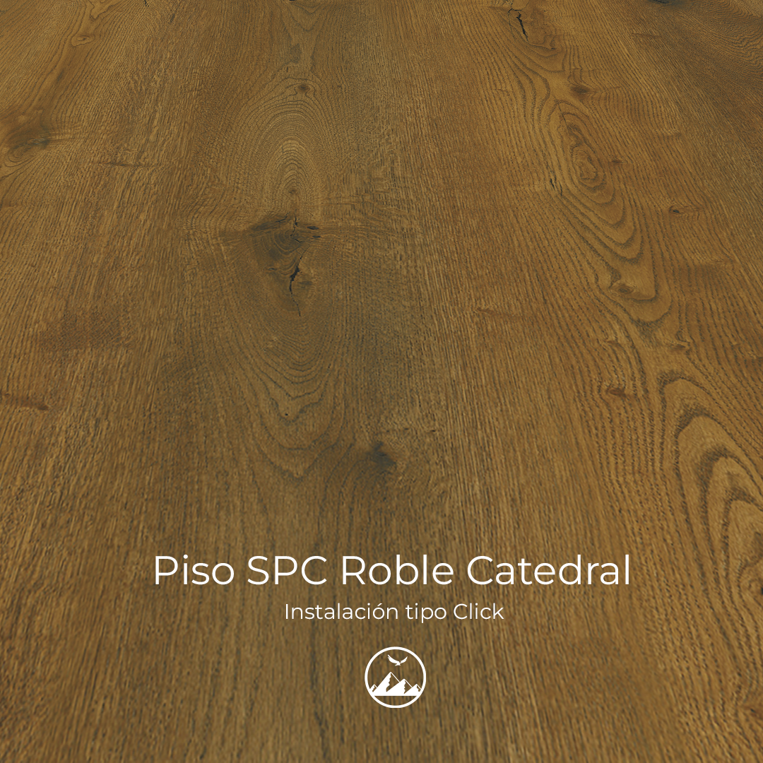 PISO SPC COLOR ROBLE CATEDRAL ESPESOR 5.5 MM X 2.16 M2