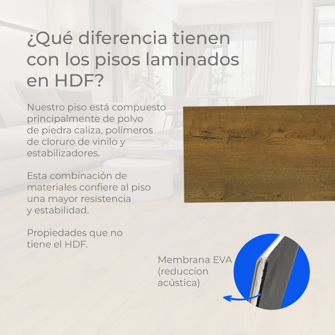 PISO SPC COLOR ROBLE CATEDRAL ESPESOR 5.5 MM X 2.16 M2