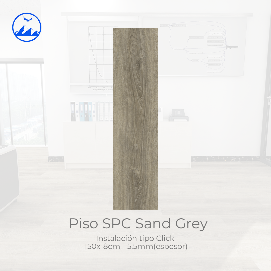 PISO SPC COLOR SAND GREY ESPESOR 5.5 MM X 2.16 M2