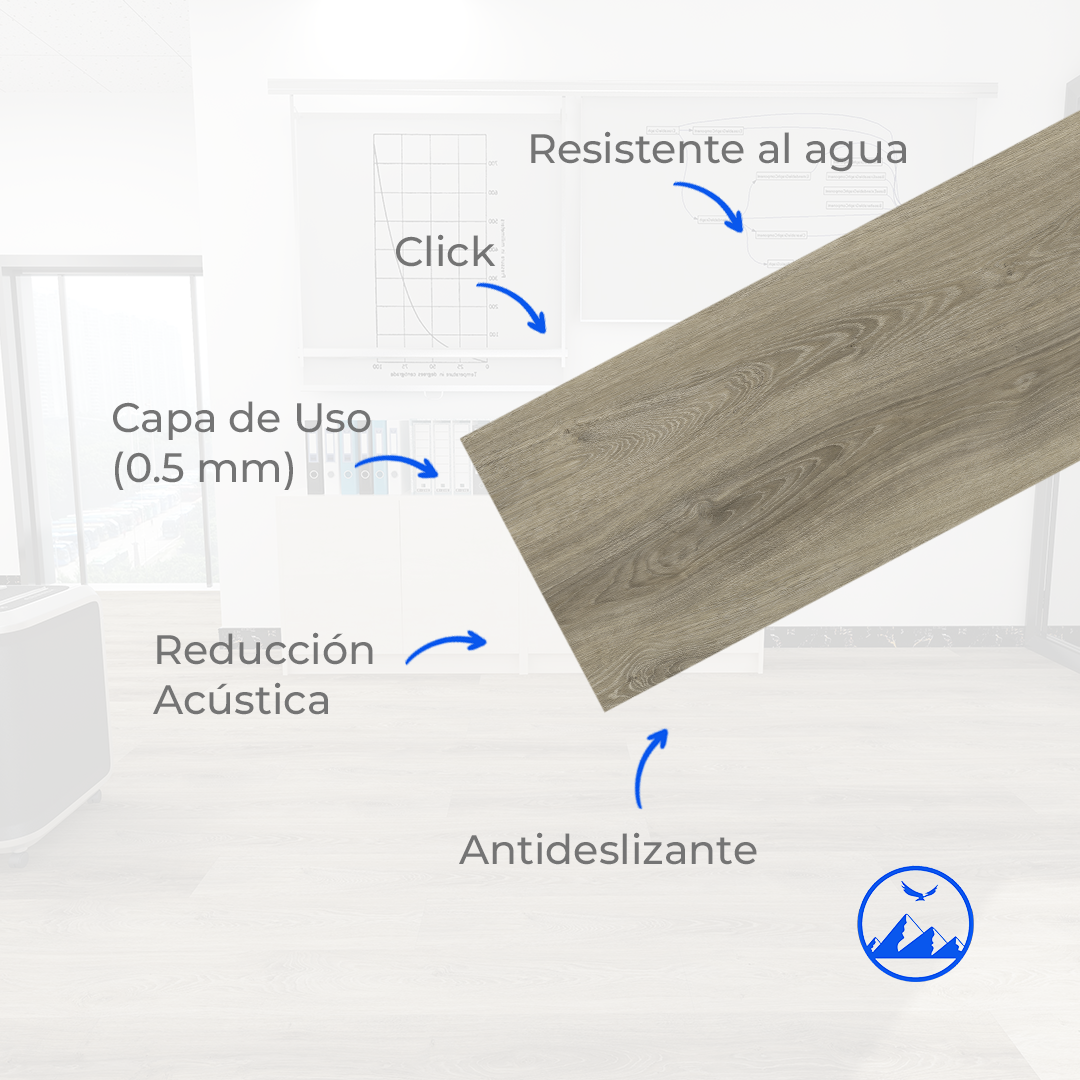 PISO SPC COLOR SAND GREY ESPESOR 5.5 MM X 2.16 M2