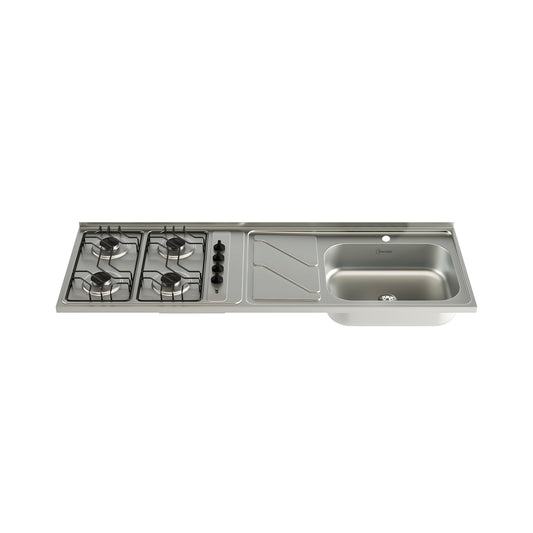 MESÓN DE ACERO INOXIDABLE 1.5 FREG DER GAS