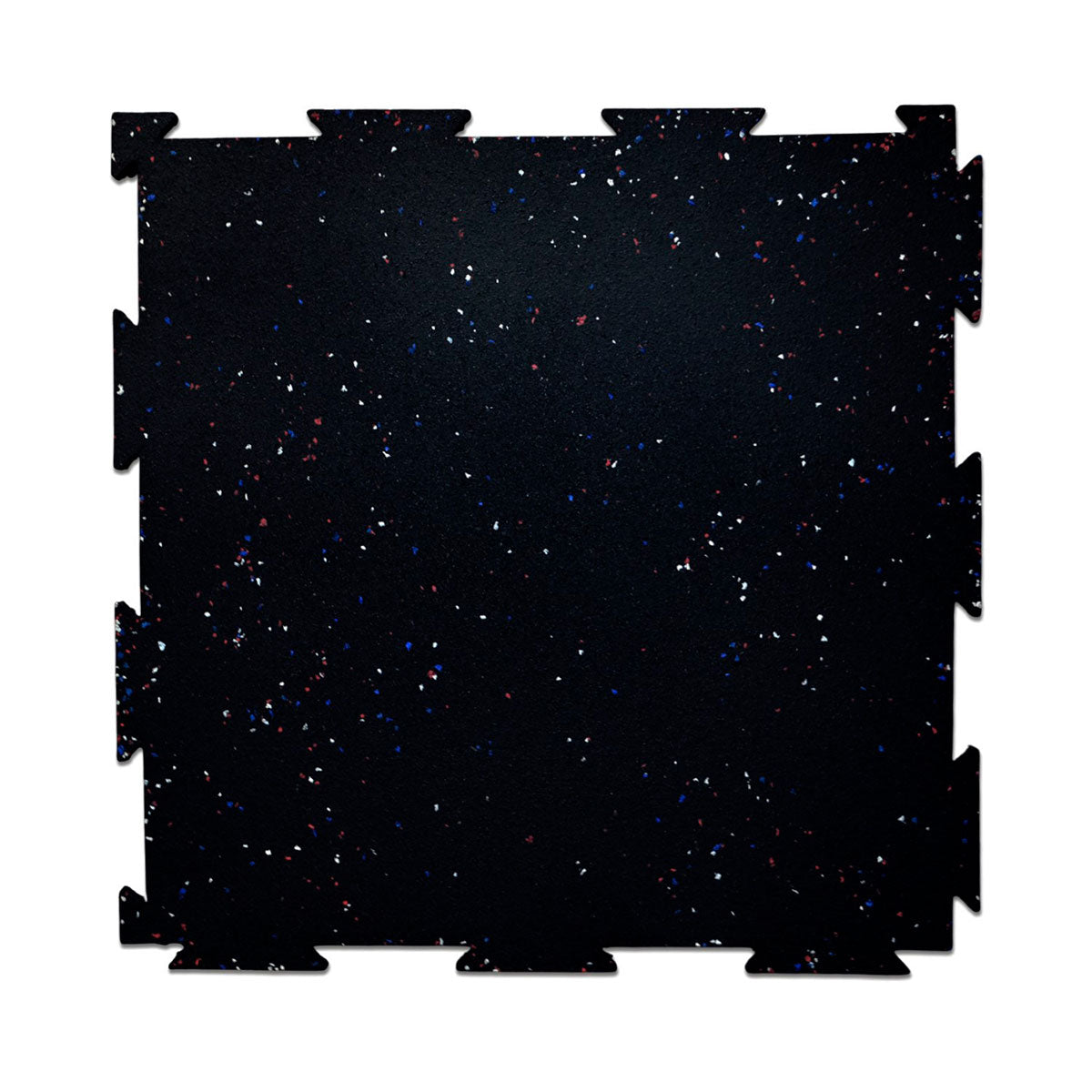 Piso de Caucho 50x50cm 7mm encastrable 1 m2 Negro