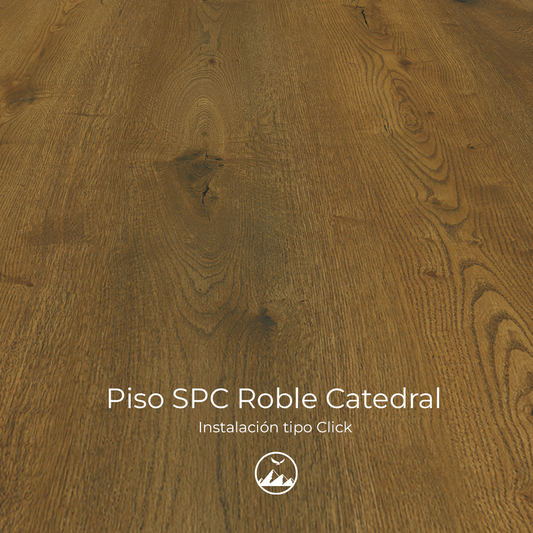 PISO SPC COLOR ROBLE CATEDRAL ESPESOR 5.5 MM X 2.16 M2